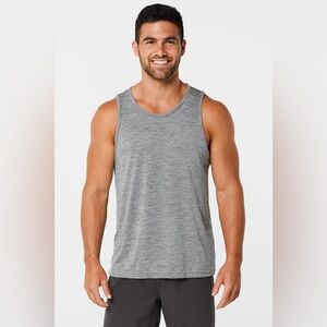 Lululemon Men’s Gray Seamless Training Tank “Get Outside. Get Sweaty.” Size M U